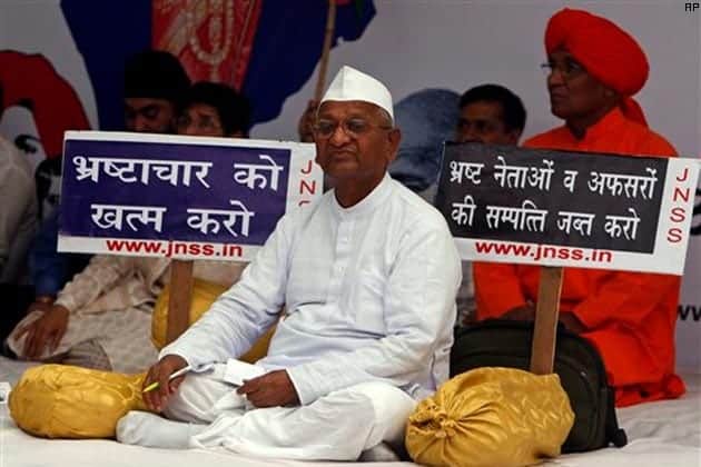 Image result for anna hazare against corruption